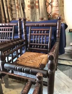 Wooden chairs set