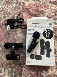 boya  wireless microphone with iPhone converter