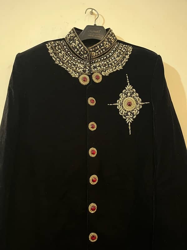 black valvet sherwani 7