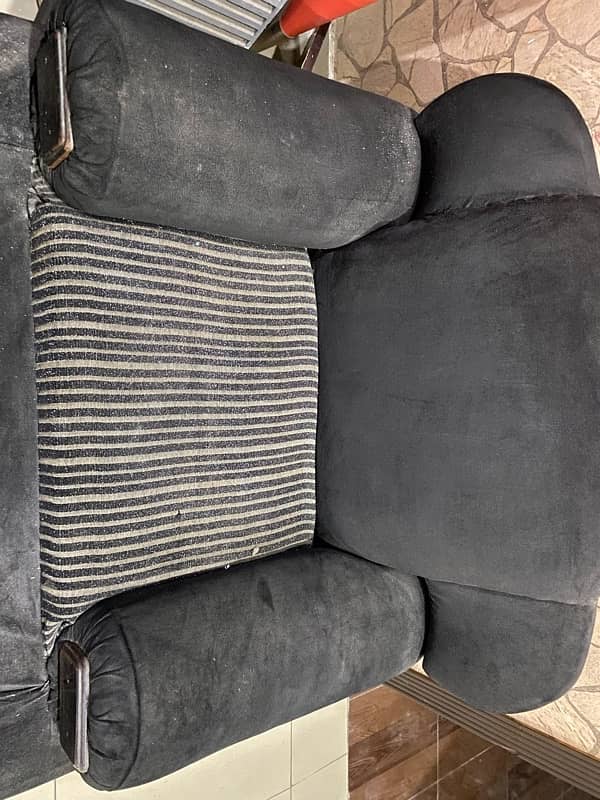 sofa set full black 3