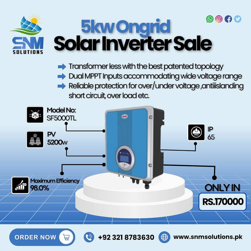 5kw Ongrid Inverter Mega Sale 0