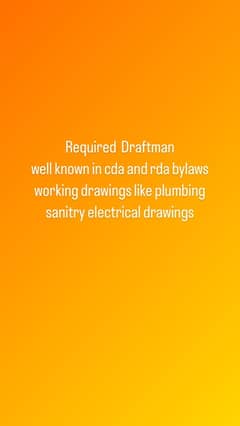 Required  A Draftman monthly salary 70+