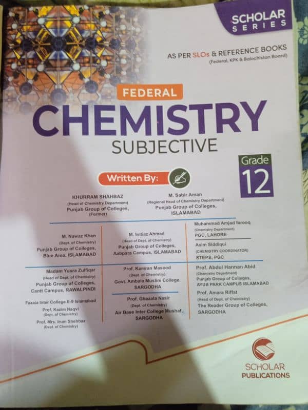 CHEMISTRY GRADE 12 FEDERAL BOARD 1