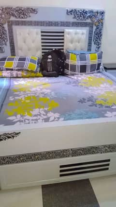 new bed dressing with side table's 0