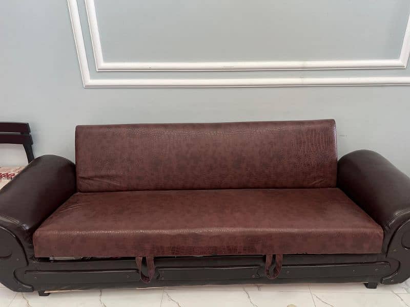 3 seater leather sofa bed for sale| home sofa 1