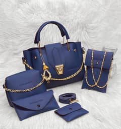 5 piece women leather bag