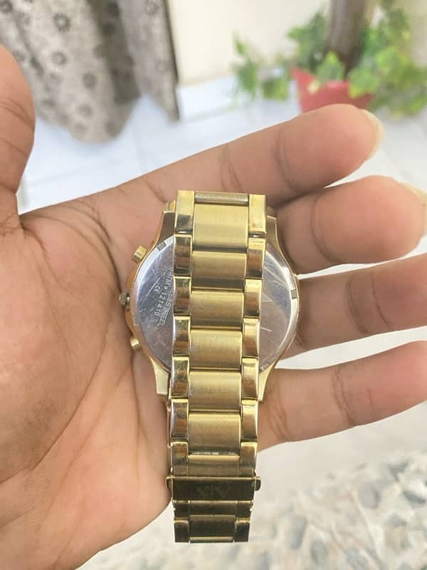 Armani exhange hampton analog gold dial 2