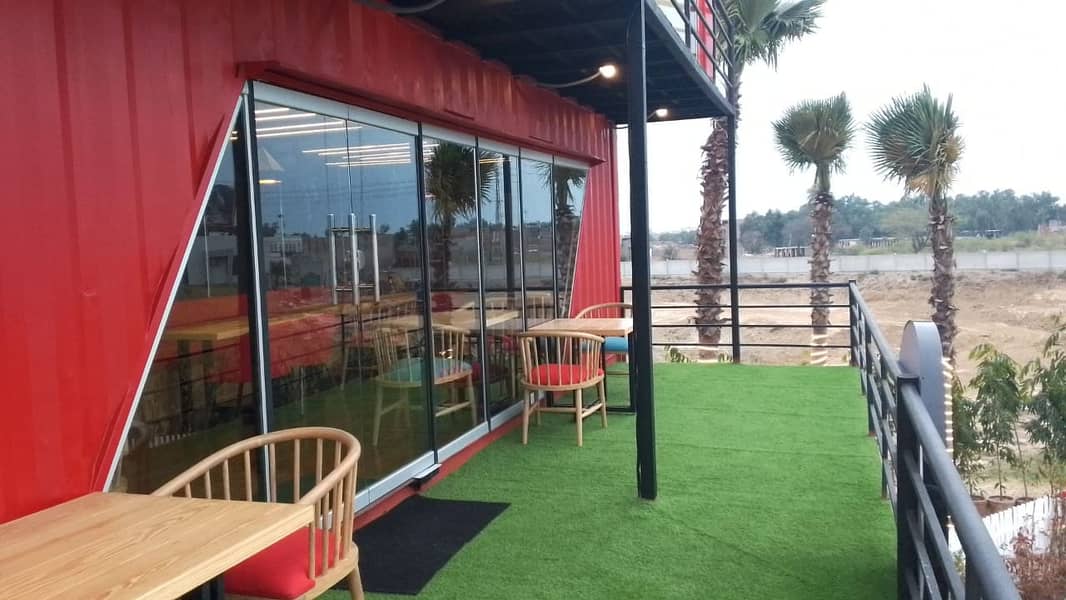 prefab double story building restaurant container office portable 14