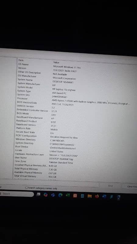 HP Laptop AMD Ryzen 7 4700u in best condition is for sale 7