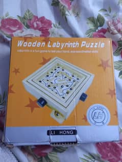 Wooden labyrinth puzzle