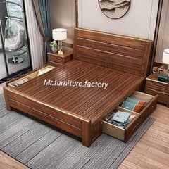 luxury bed set/side tables/bed dressing/Wardrobe/pure shesham wood be