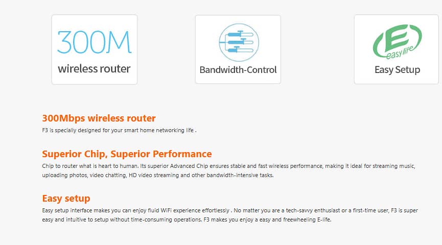 Tenda F3 300Mbps wireless router 3