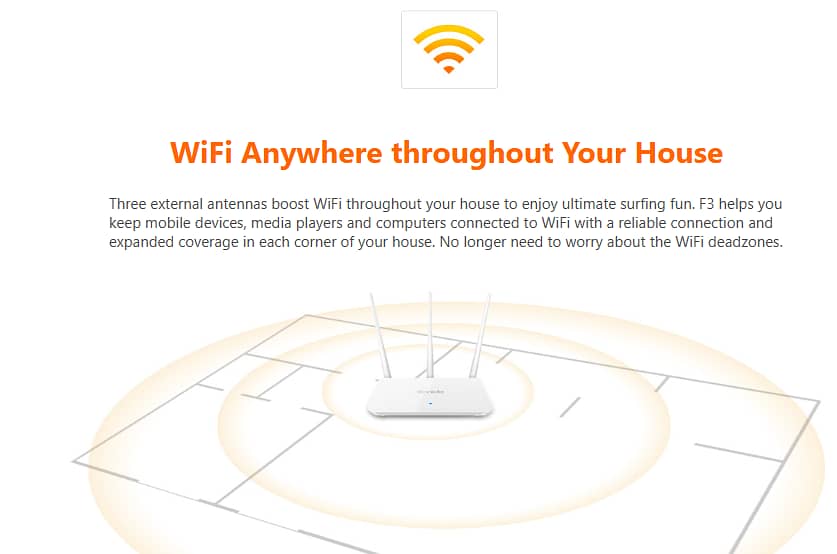 Tenda F3 300Mbps wireless router 4