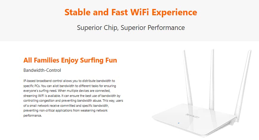 Tenda F3 300Mbps wireless router 5