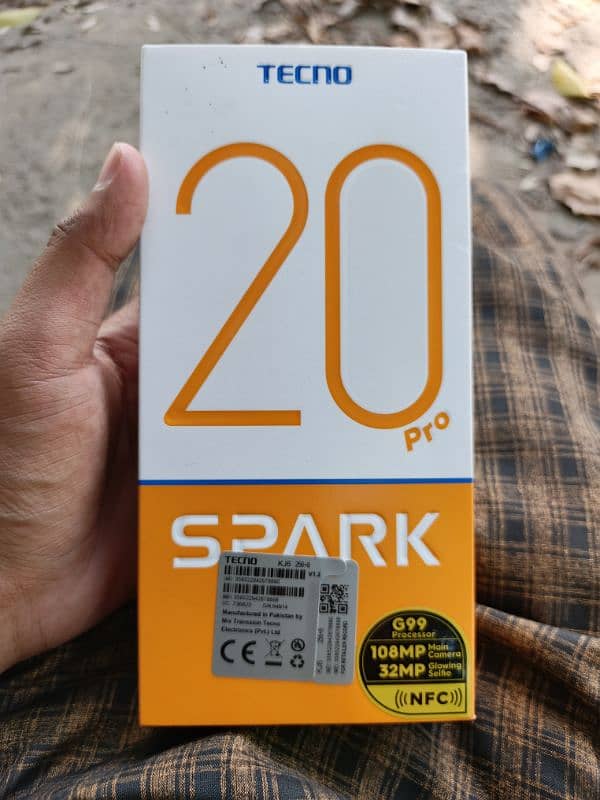 Tecno spark 20 pro full box 12month warranty 7