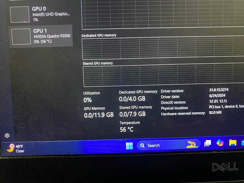 Dell i5 8Th Gen H Cpu 4GB GpU 7