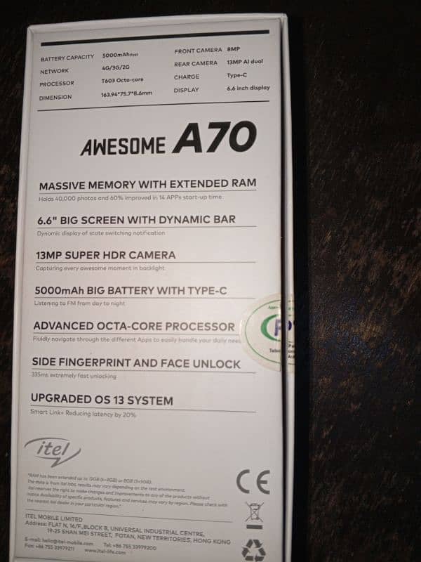 itel A70 Pro (Free Biryani) 7