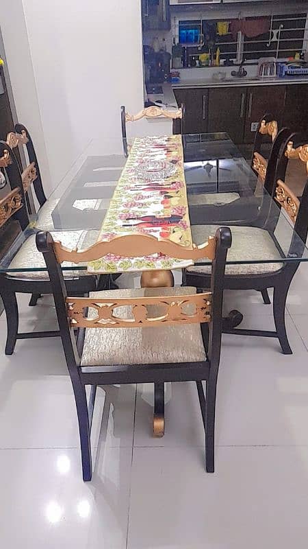 dinning table with 6 chair 2