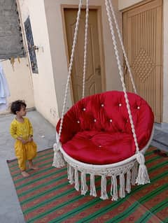 macrame haning swing chair