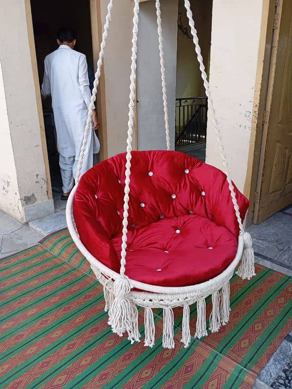 macrame haning swing chair 2