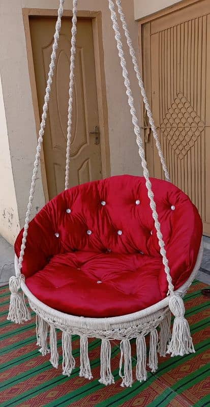 macrame haning swing chair 3