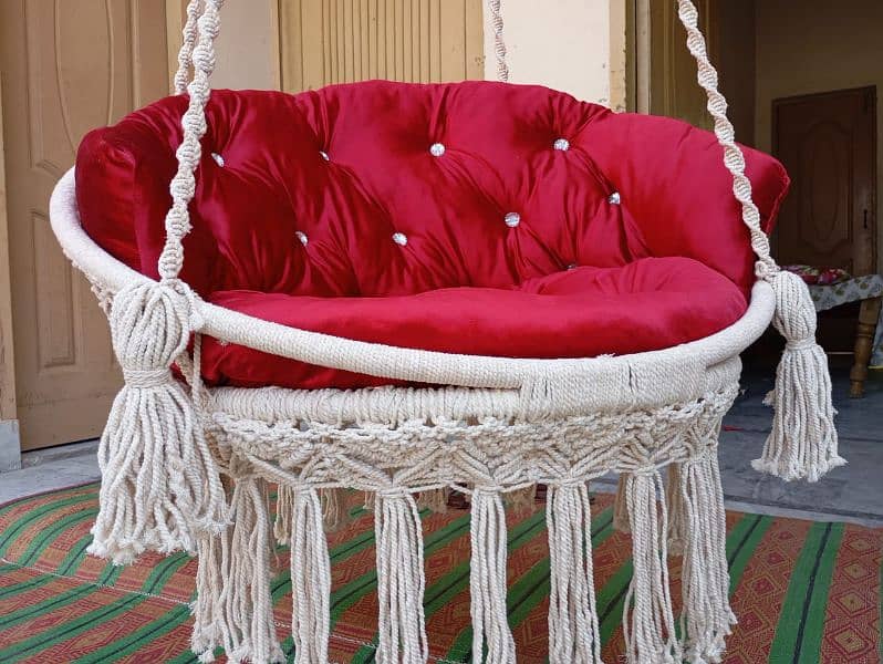 macrame haning swing chair 7