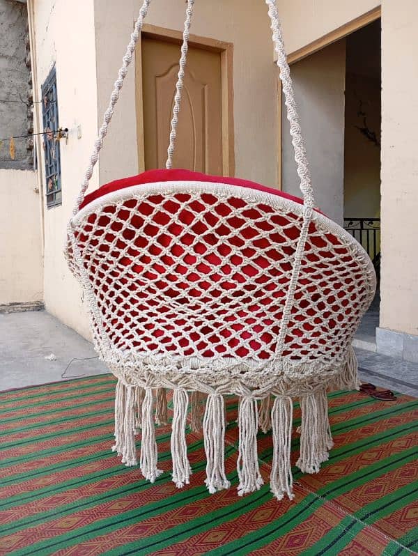 macrame haning swing chair 9