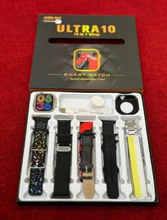 Ultra 10 smart watch 10 in 1 straps