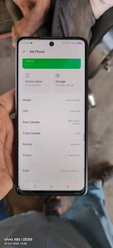 infinix note 30  8/256 ph 03054050766 1