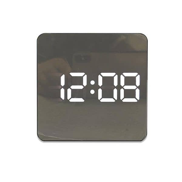 Modern Light Luxury Children's  Mirror Led Digital Display Alarm Clock 7