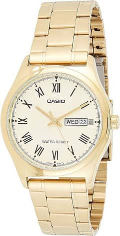 Casio Men's watch-MTP-V006G-9BUDF Gold Dial, Gold Band