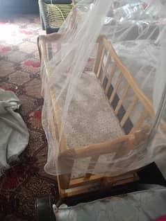 Wooden baby cot