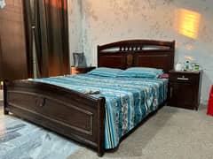 Double Wooden Bed