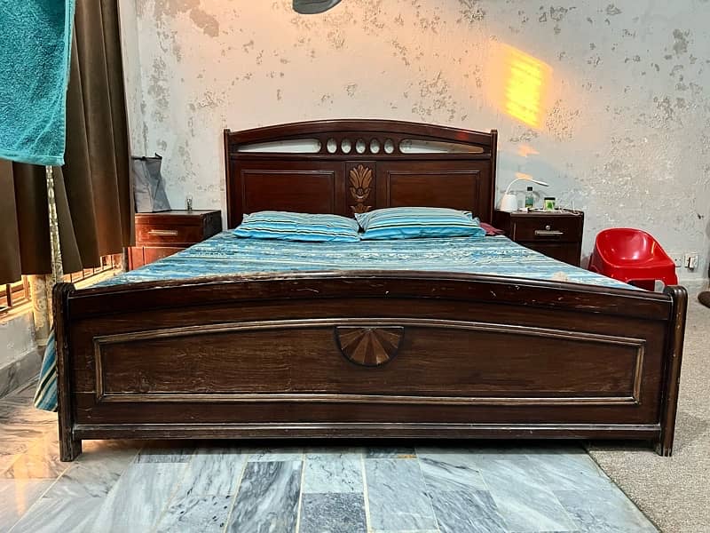 Double Wooden Bed 8