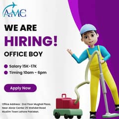 We Are Hiring Office Boy For Indoor