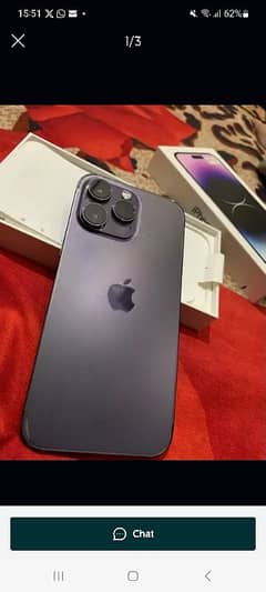 I phone 14 pro max . Pta Approved . 256 Gb. Dual physical Hk Model .