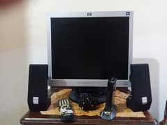 Hp lcd monitor nd Xpod tv device nd audionec speaker