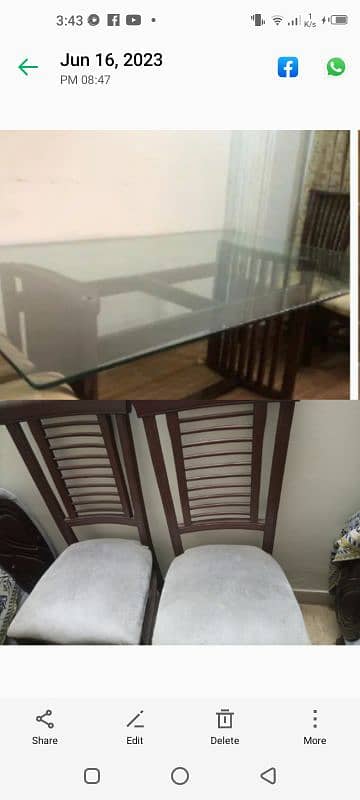 six seater long mirror dinning table 0