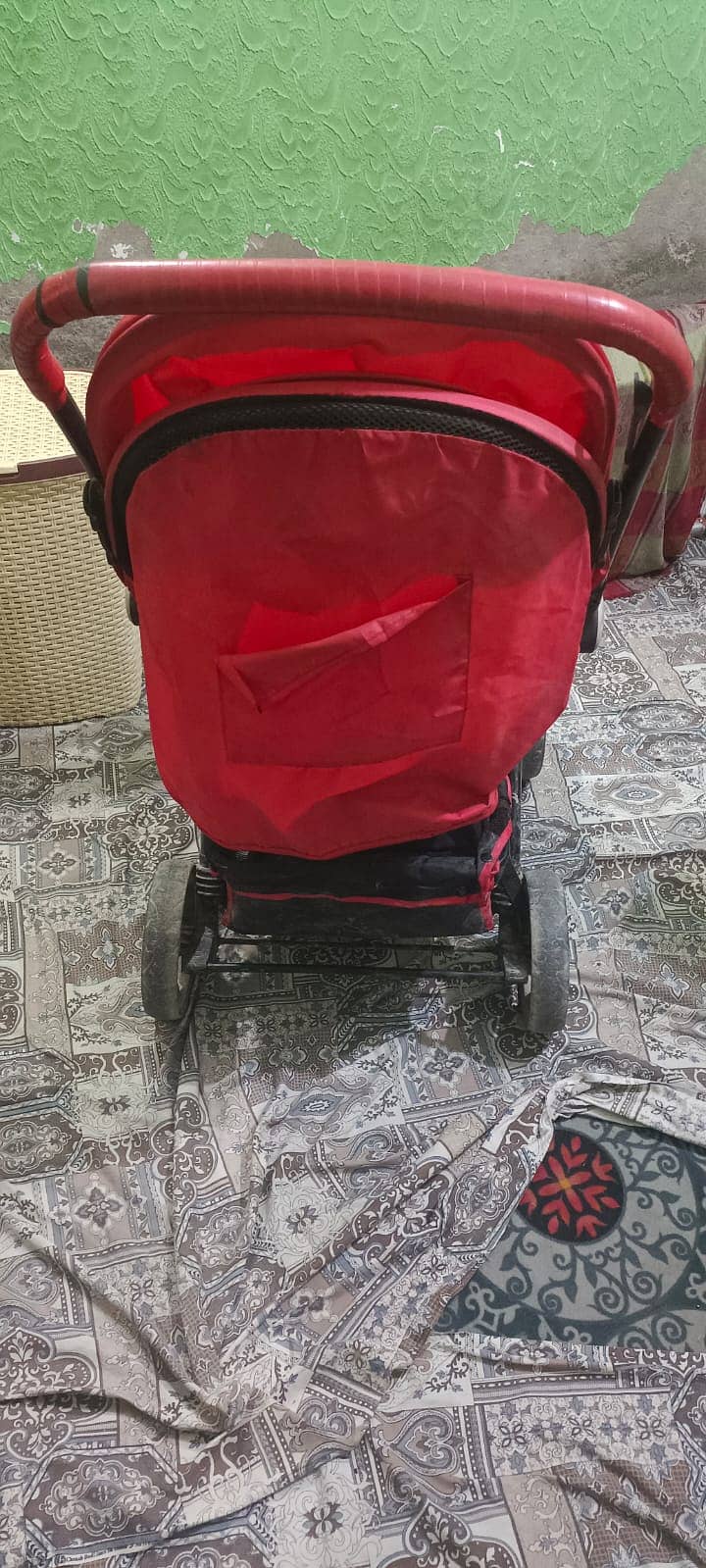 baby pram for kids in Red & black colour with best quality plastic 2