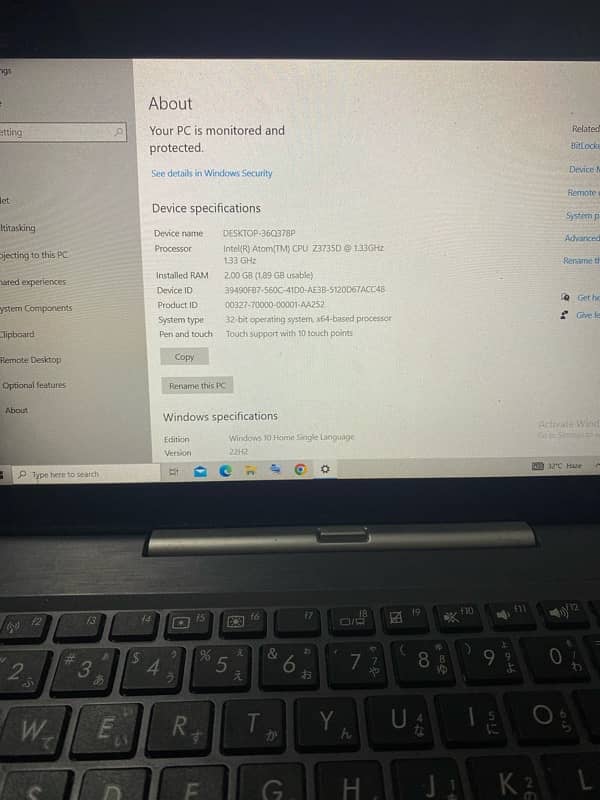 asus Chromebook touch 2 Gb ram 1.3 GHz 1