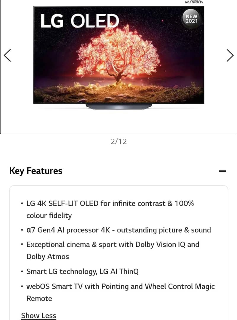 LG OLed ( B1 65inch ) OLed For Sale 3