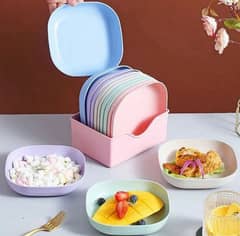 10 PC's plate set with holder