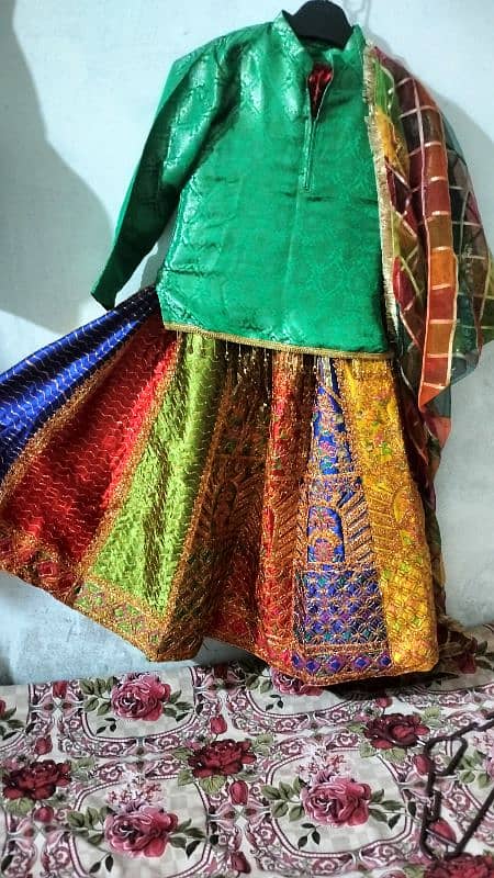 Lehnga,dupta,Kurtii with Earrings teka 4