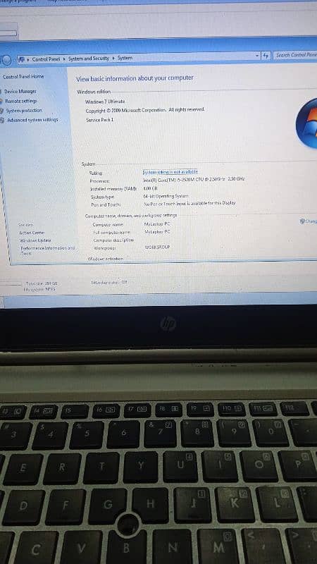 HP Elitebook 8460p 4GB & 320GB HDD 3