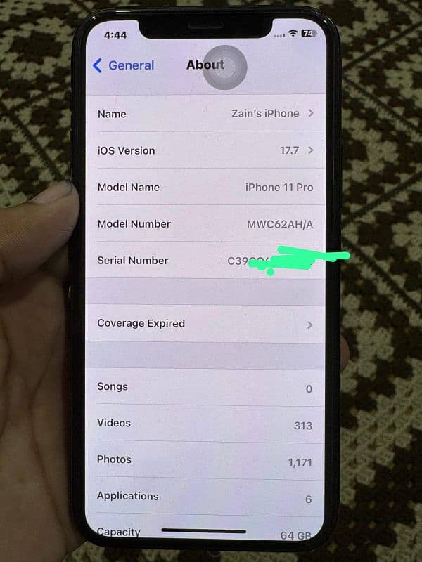 iphone 11 pro With box 64GB NON PTA 3