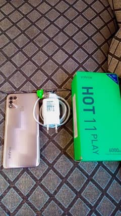 Infinix hot 11 play 4 64 with box and charger all okay urgent sale 0