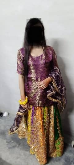 one time used bridal mehndi dress