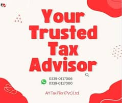 TAX RETURN,GST,FILER,SRB,NTN,SALE TAX,SECP,TRADEMARK,LLC INCORPORATIO