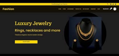 Wordpress e-commerce website specially for jewelry, perfume, fashion.