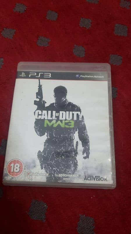 PS3 disc games MW3 blackops 2 and cod ghosts 1